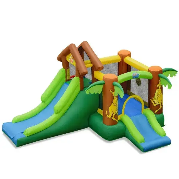 Kids Inflatable Jungle Bounce House Castle Including Bag Without Blower 1