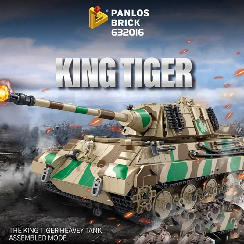 Panlos 632016 Wwii King Tiger German Heavy Tank Brick 1