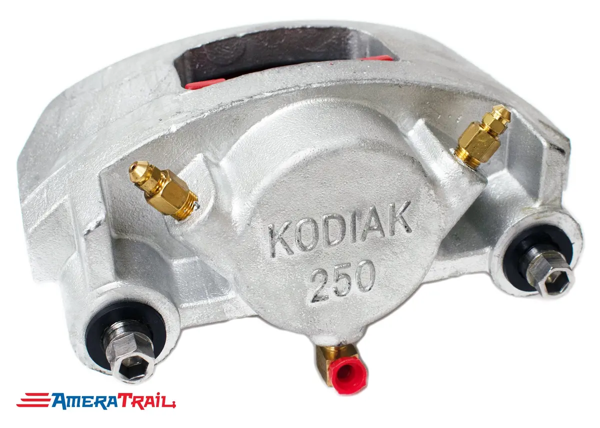 Kodiak 250 Dacromet Caliper, Fits 7000 - 8000 Lb. Axles - Includes 1 Set Of Pads & Guide Bolts 1