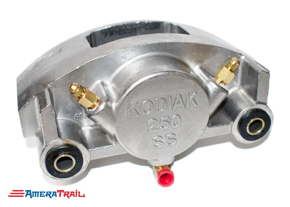 Kodiak 250 Stainless Steel Caliper Fits 7000 - 8000 Lb. Axles - Includes 1 Set Of Pads & Guide Bolts 1