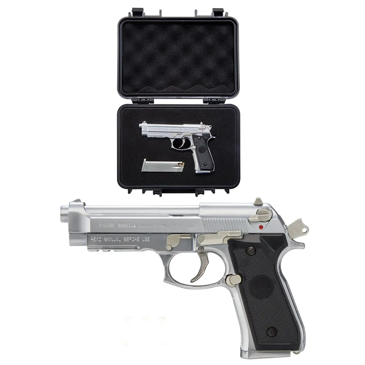 M92 Beretta - Silver - Wolfhound Tactical Miniature Pistol Model 1