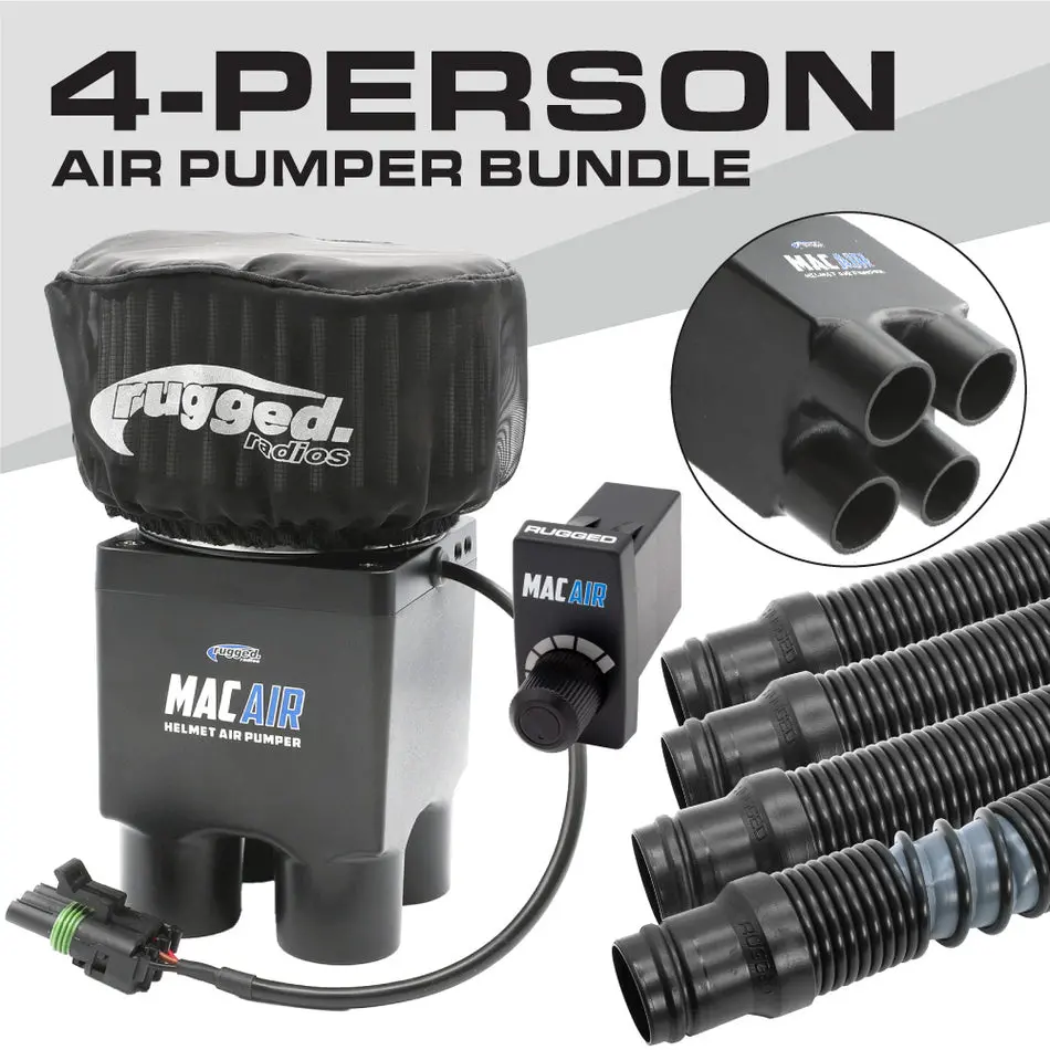 Rugged Radios Mac Air 4-Person Helmet Air Pumper (Bundle) 1