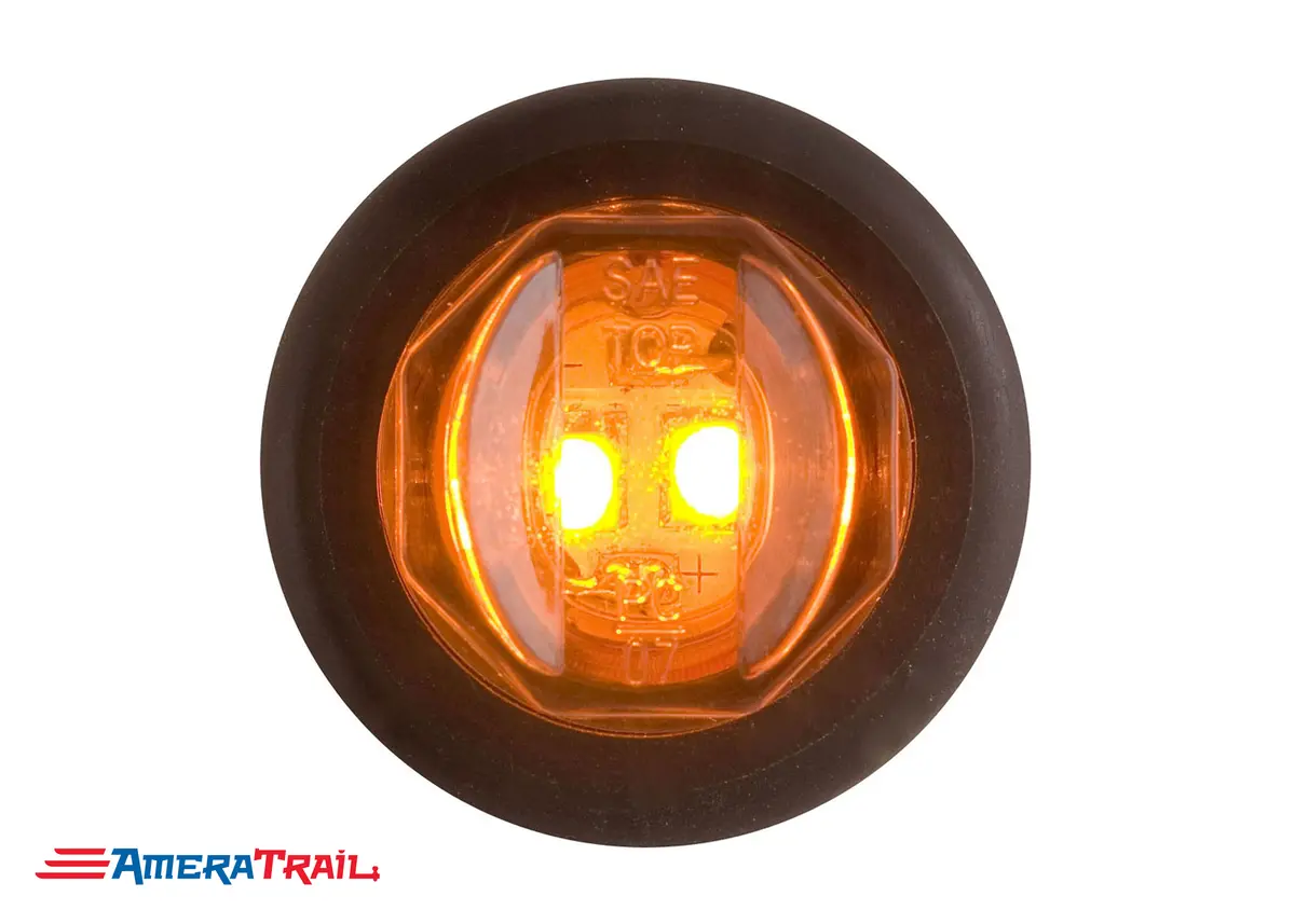 Round Amber Led Flush Mount Side Marker 3/4", Optronics 1