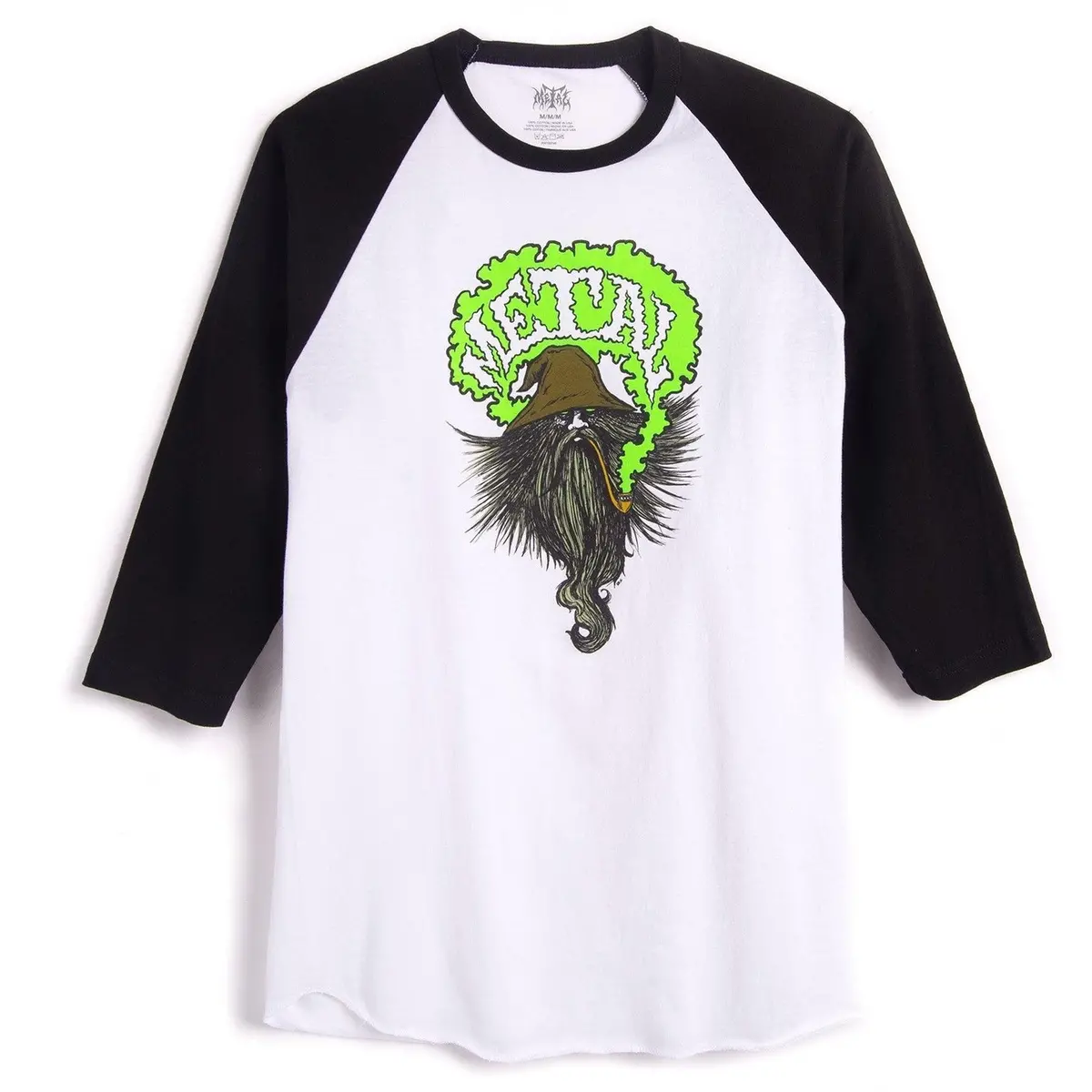 Metal Pipe Raglan 3/4 Sleeve Tee White 1