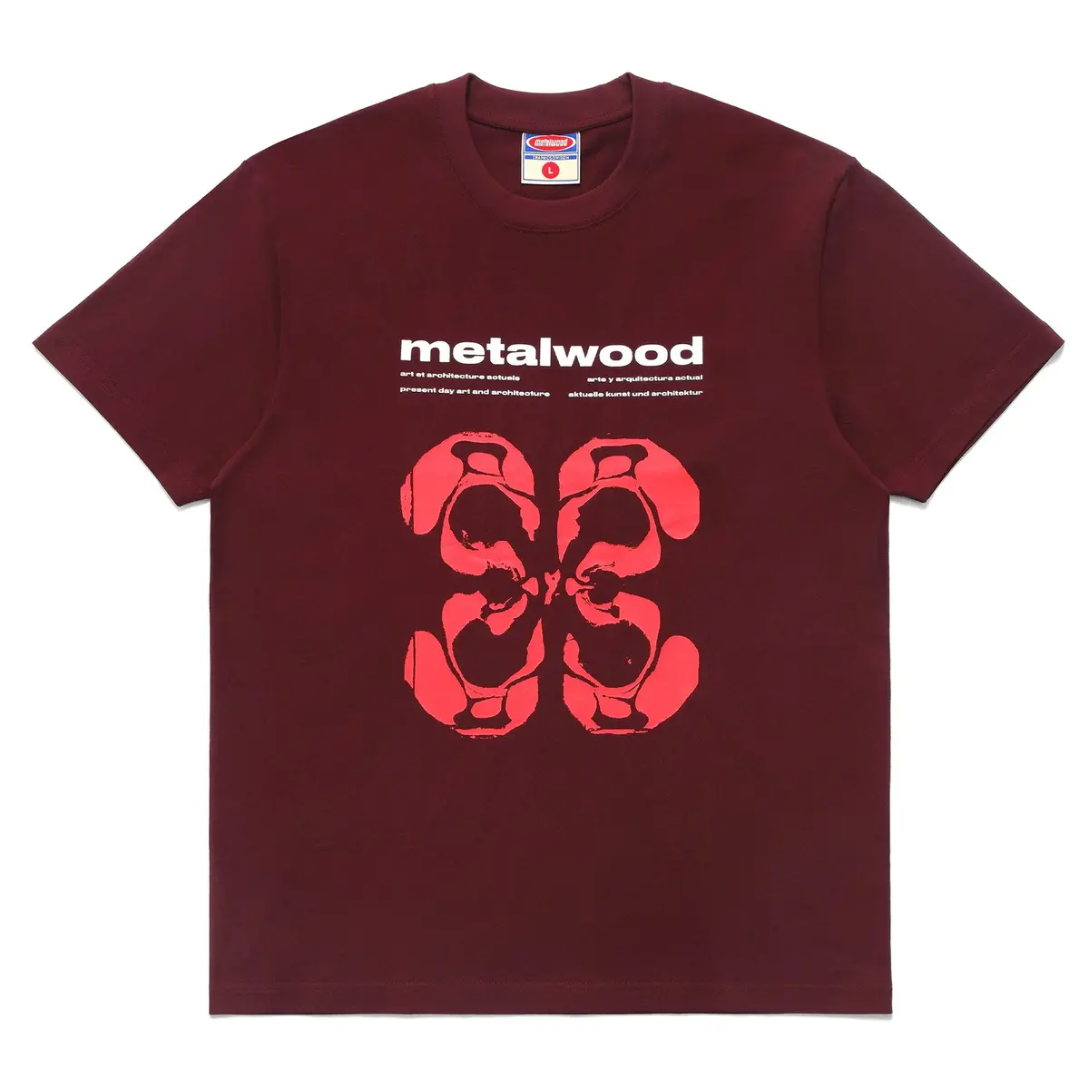 Metalwood Rorschach Tee Maroon 1