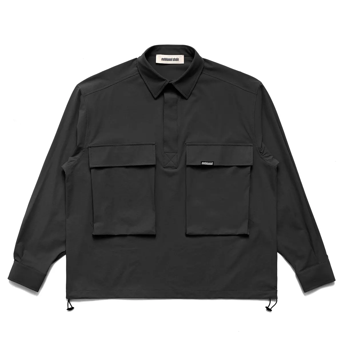 Metalwood Studio Ripstop Overshirt Black 1