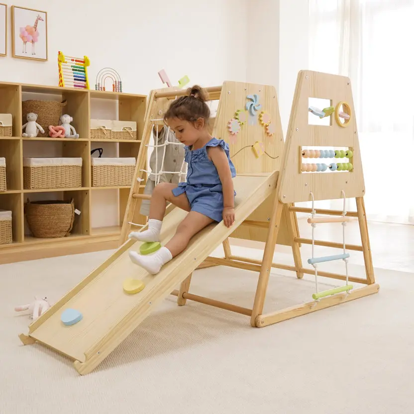 Avenlur | Avenlur Cherry 5-In-1 Wooden Indoor Climber – Montessori Play Gym For Toddlers & Kids 1