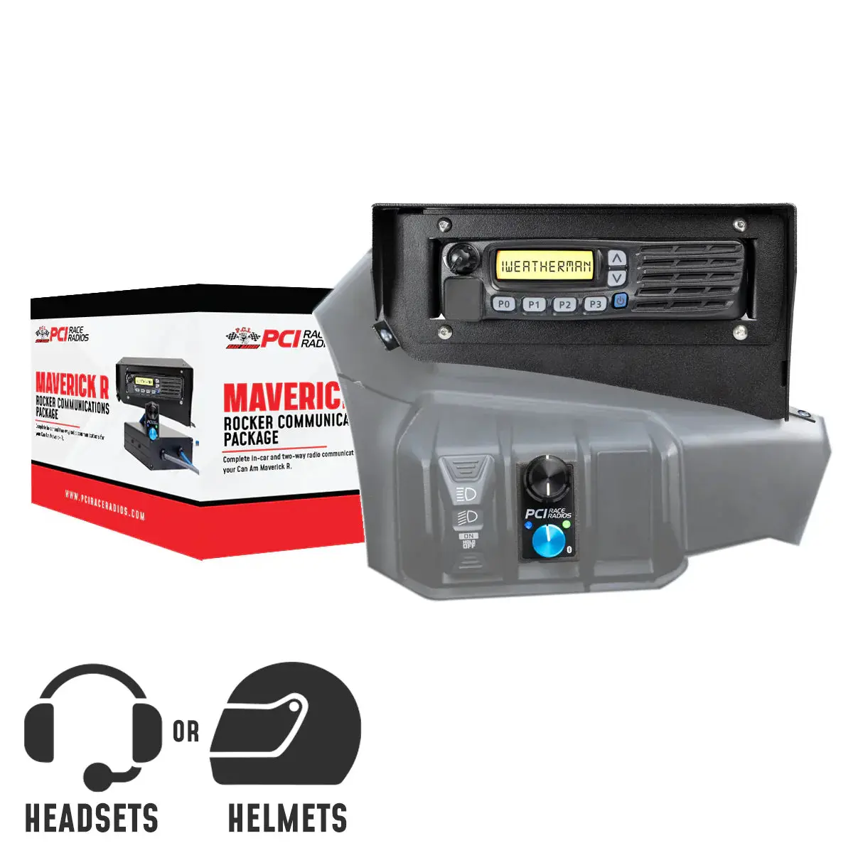 Pci Can Am Maverick R Radio And Intercom Package Dash Mount 1