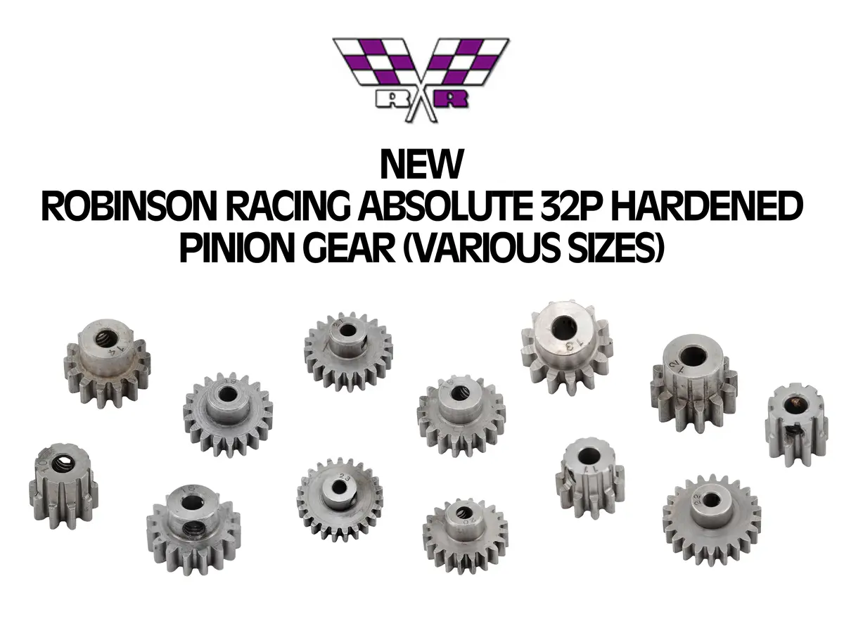 New Robinson Racing Absolute 32P Hardened Pinion Gear (Select Your Size) 1