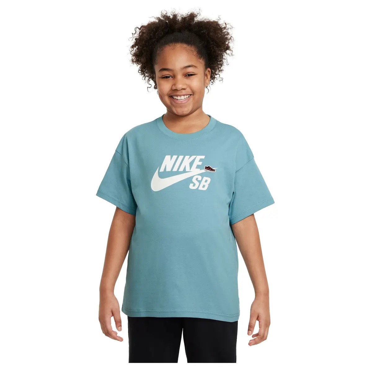 Nike Sb Big Kid's Dunk Tee Denim Turquoise 1