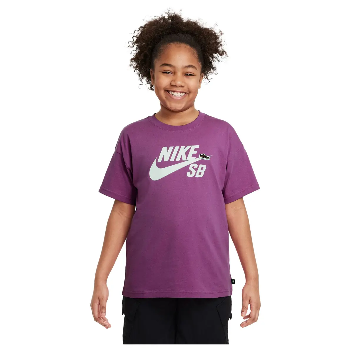 Nike Sb Dunk Logo Big Kid's Tee Hot Fuschia 1
