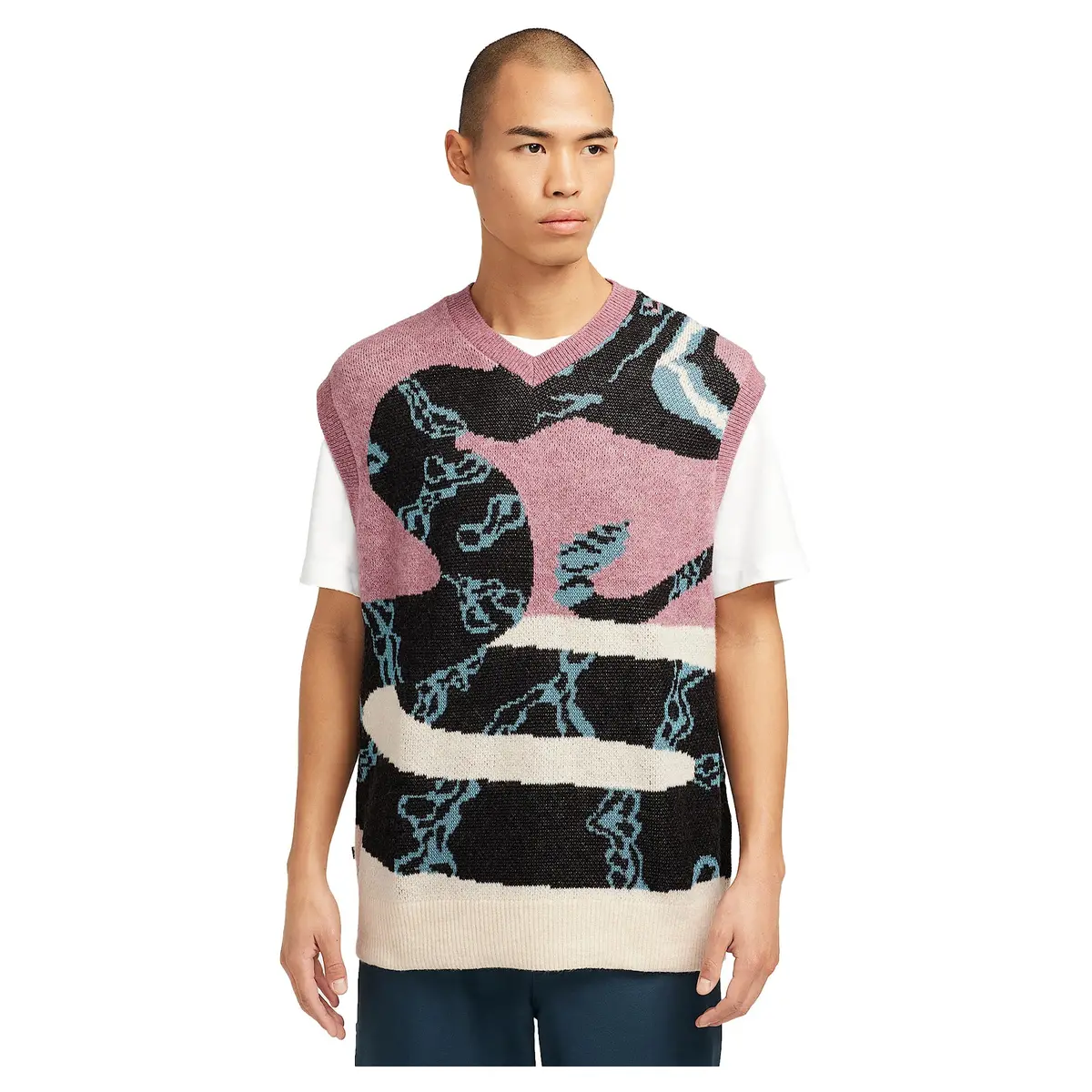 Nike Sb Snake Sweater Vest Plum Dust/Light Orewood Brown/Black 1