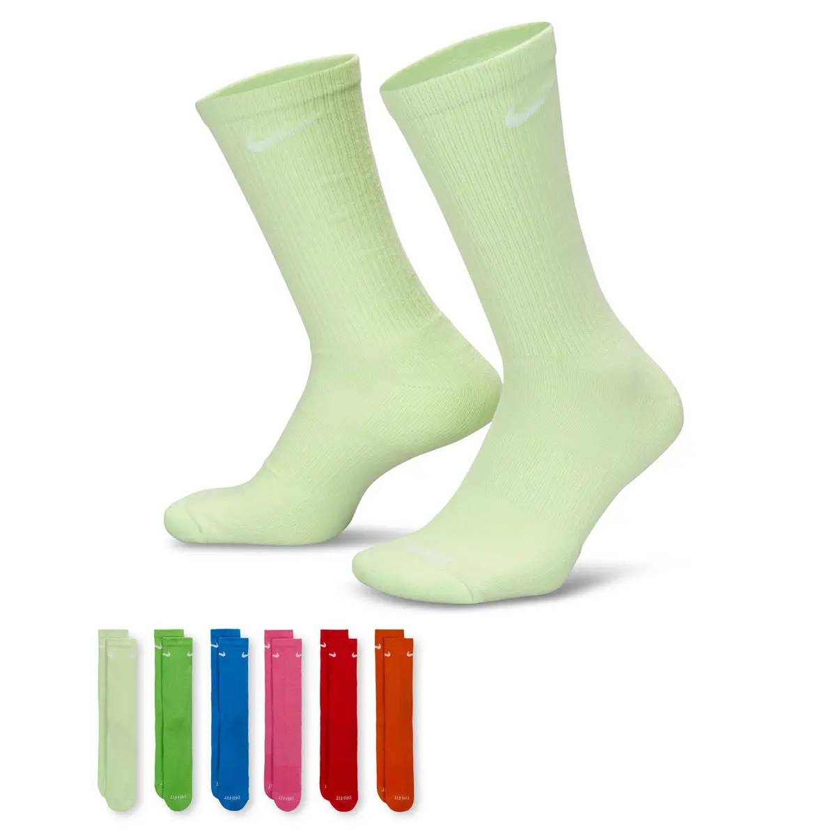 Nike Sb Everyday Plus Cushioned Crew Socks Bright 6 Pack 1