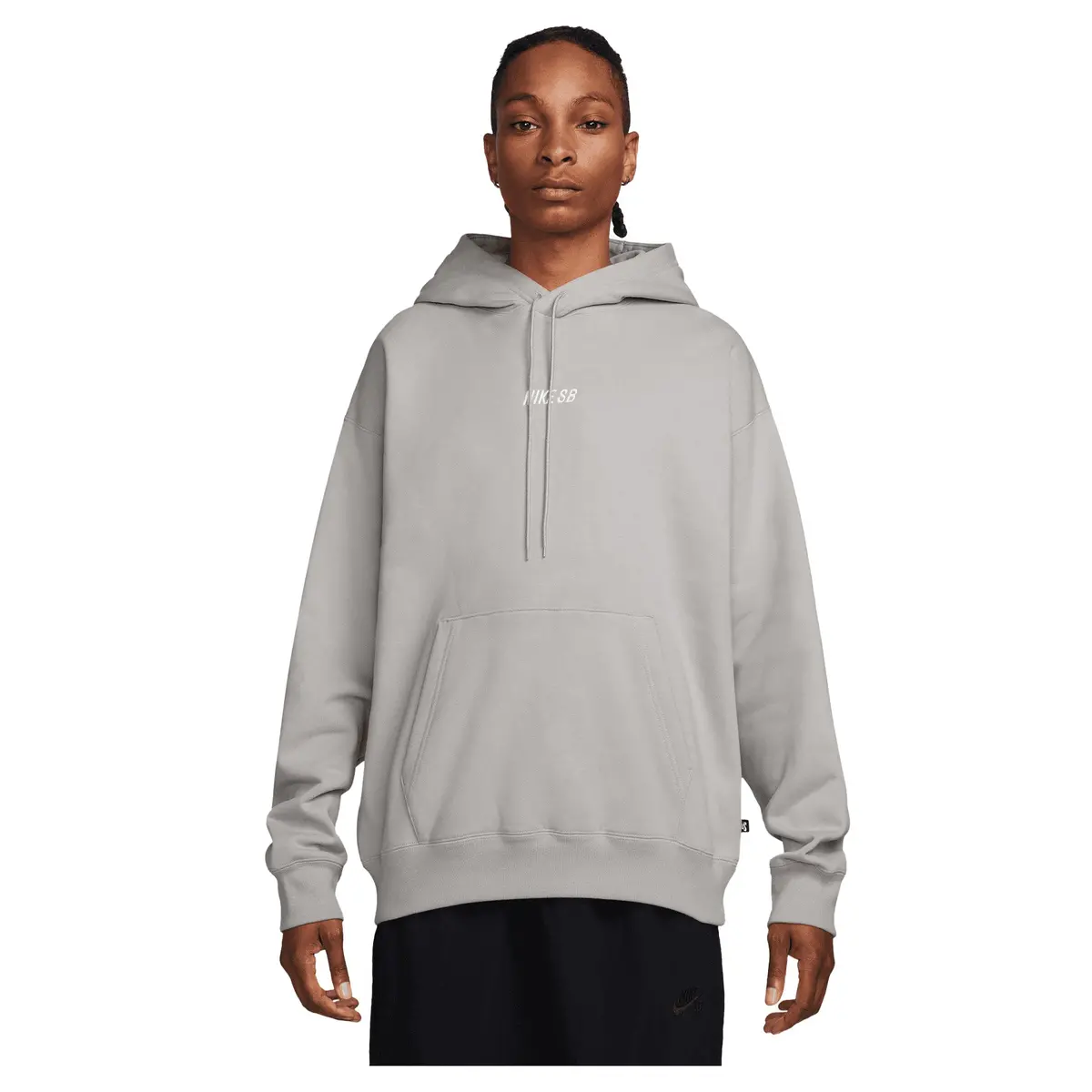 Nike Sb Fleece Pullover Skate Hoodie Light Iron Ore/Coconut Milk 1