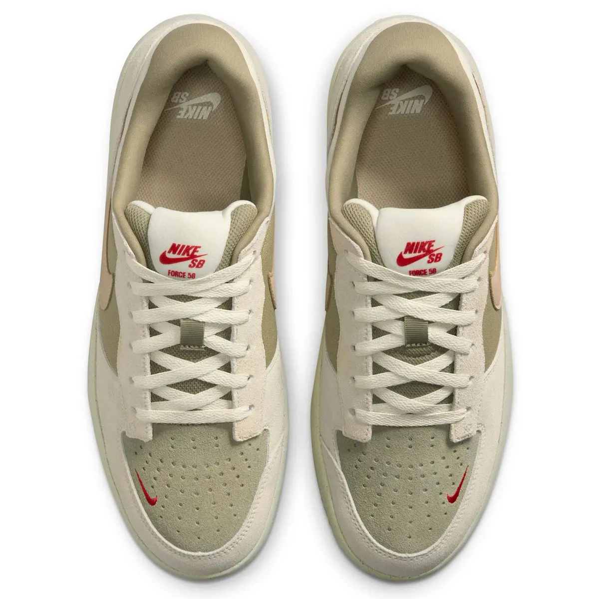 Nike Sb Force 58 Coconut Milk/Neutral Olive/University Red/Linen 5