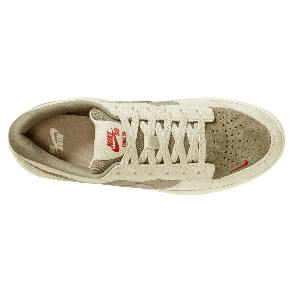 Nike Sb Force 58 Coconut Milk/Neutral Olive/University Red/Linen 6