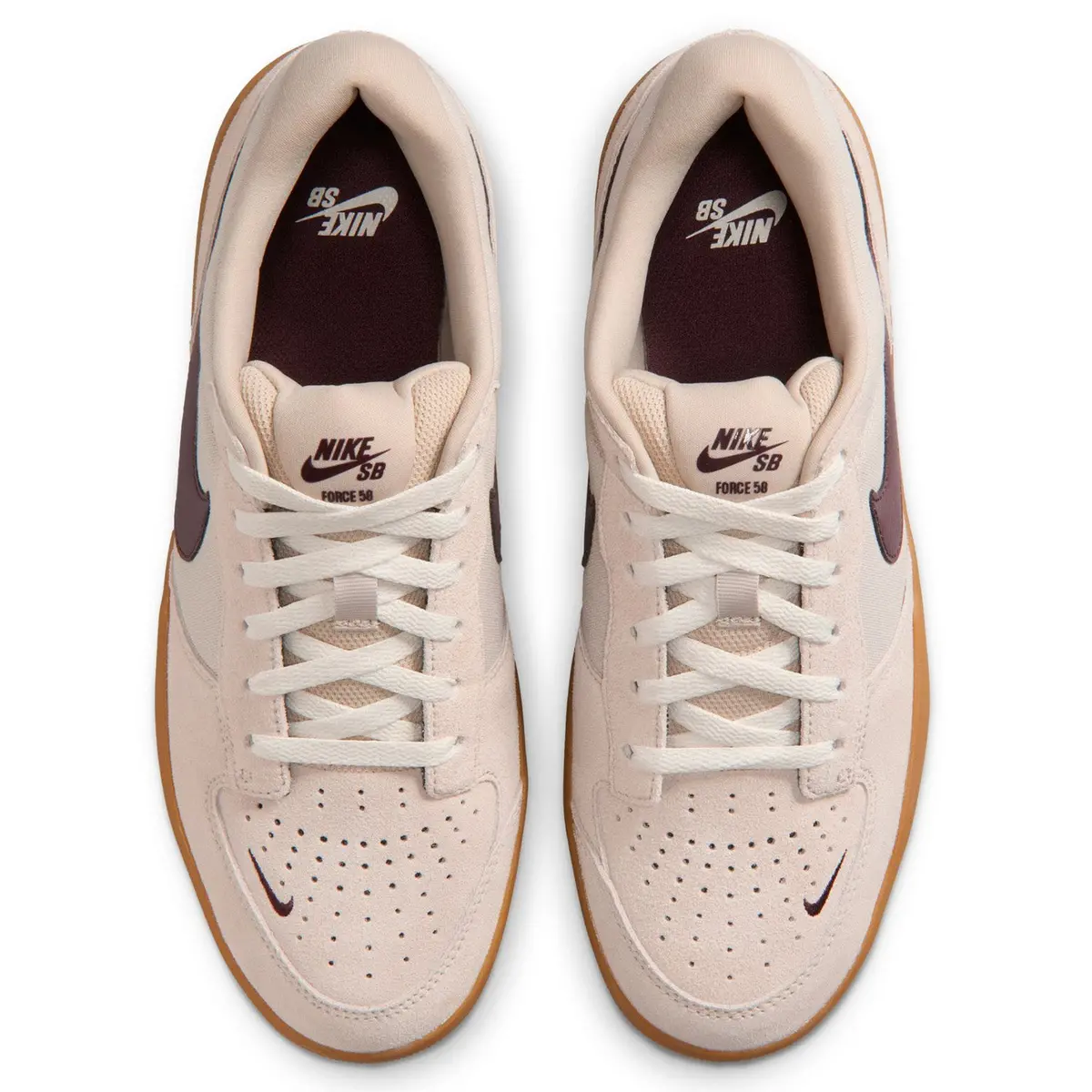 Nike Sb Force 58 Cream Ii/Gum/Burgundy Crush 5