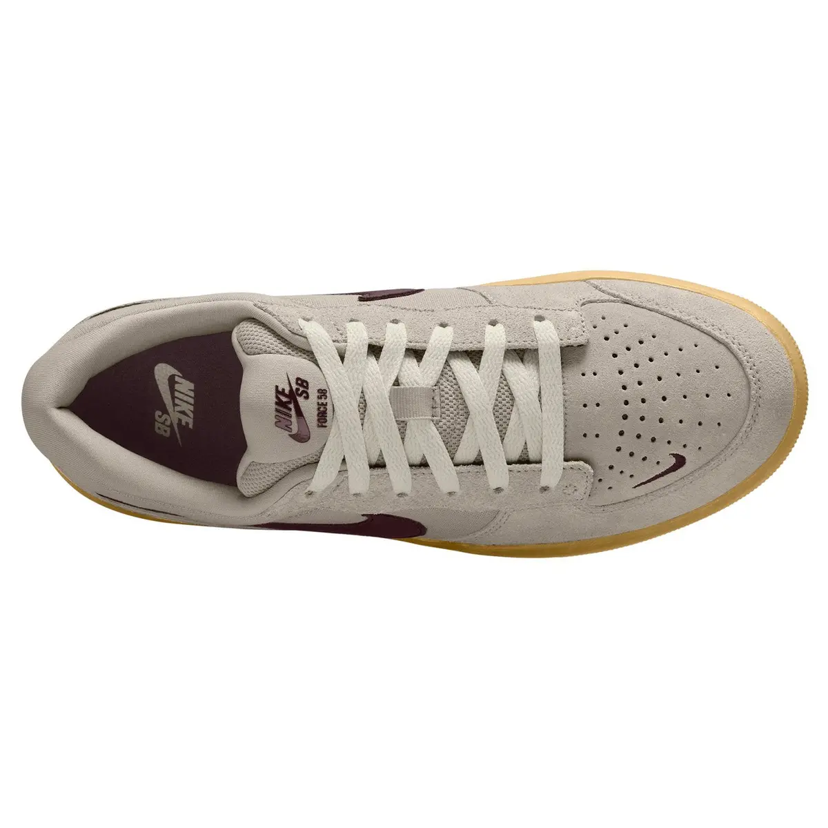 Nike Sb Force 58 Cream Ii/Gum/Burgundy Crush 6