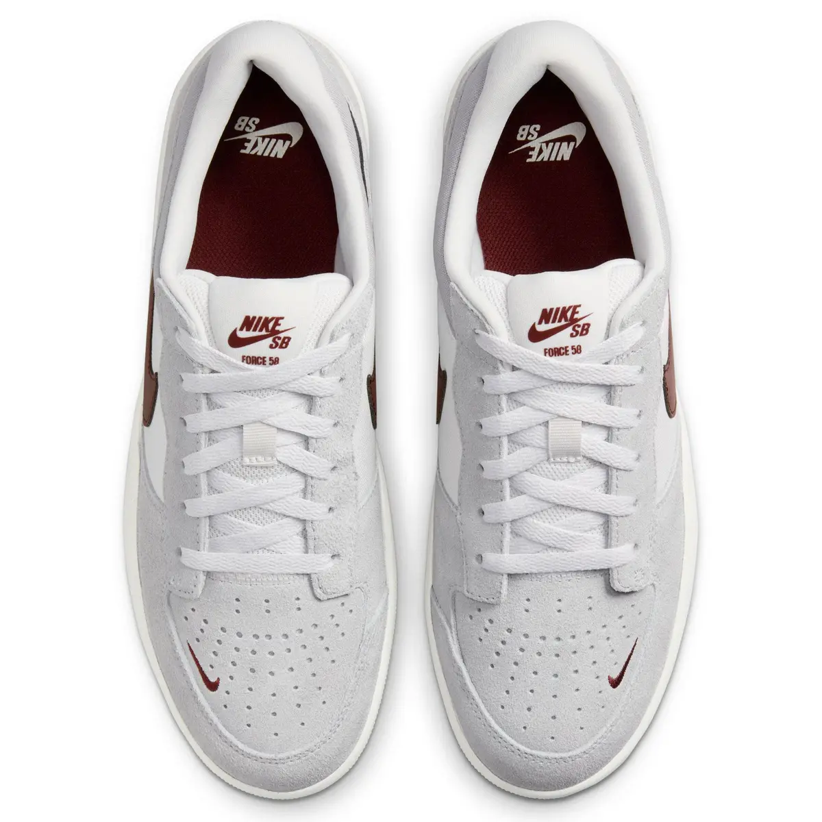 Nike Sb Force 58 Platinum Tint/Dark Team Red/Wolf Grey 5