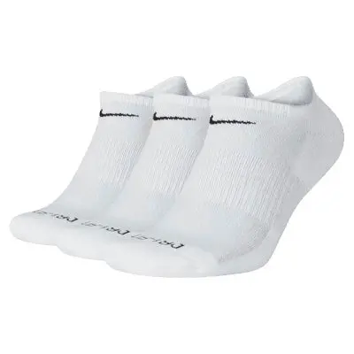 Nike Everyday Plus Cushion Training No-Show Socks (3 Pairs) White/Black 1