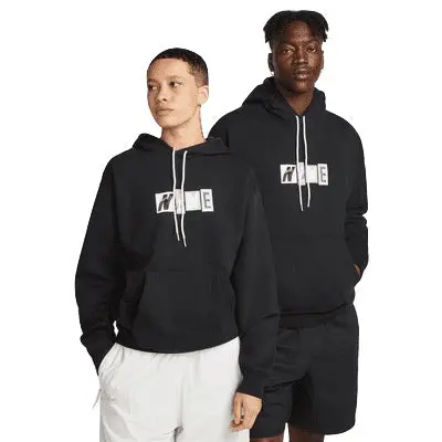 Nike Sb Skate Fleece Hoodie Letters Black 1
