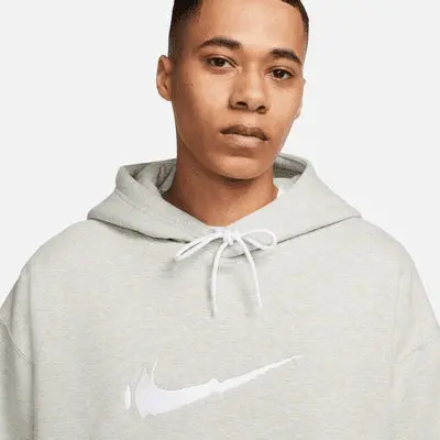 Nike Sb Skate Fleece Hoodie Logo Grey Heather 3