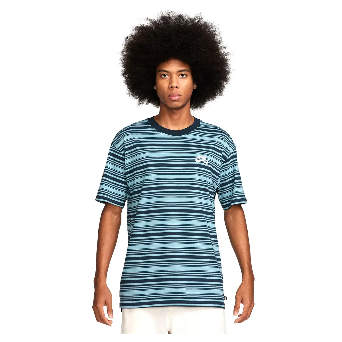 Nike Sb Stripe M90 Tee Denim Turquoise 1