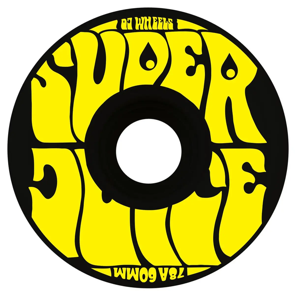 Oj Wheels Super Juice Black/Yellow Cruiser 60Mm 78A 1