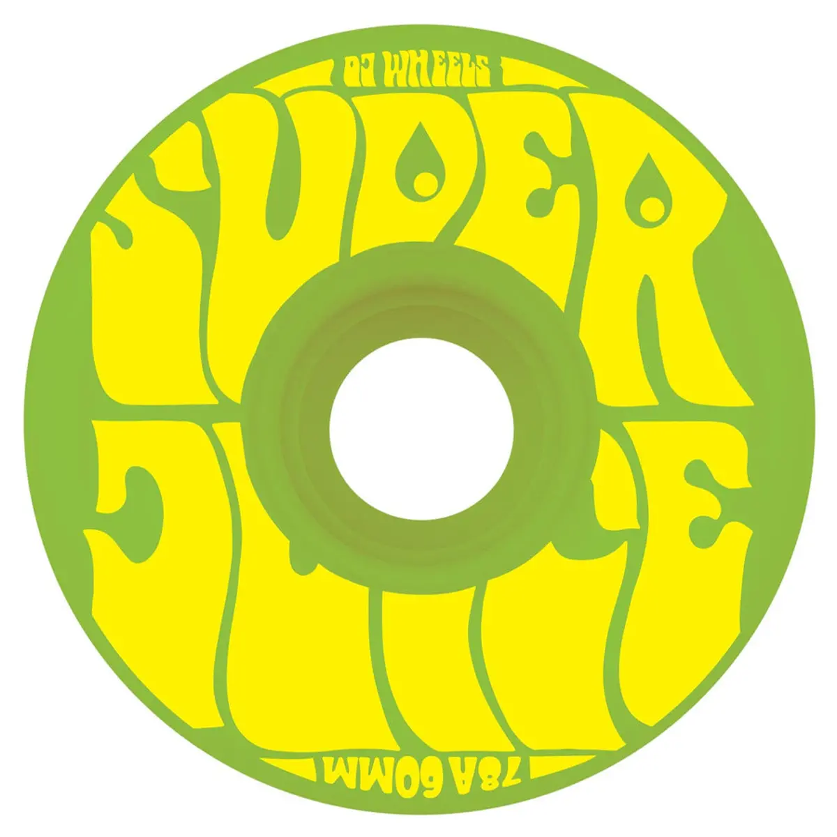 Oj Wheels Super Juice Green/Yellow Cruiser 60Mm 78A 1