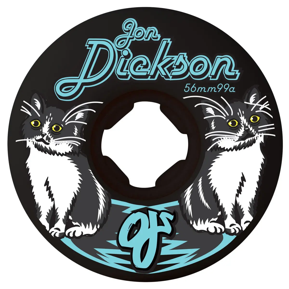 Oj Wheels Jon Dickson Cat Chubbies White/Black 56Mm 99A 1