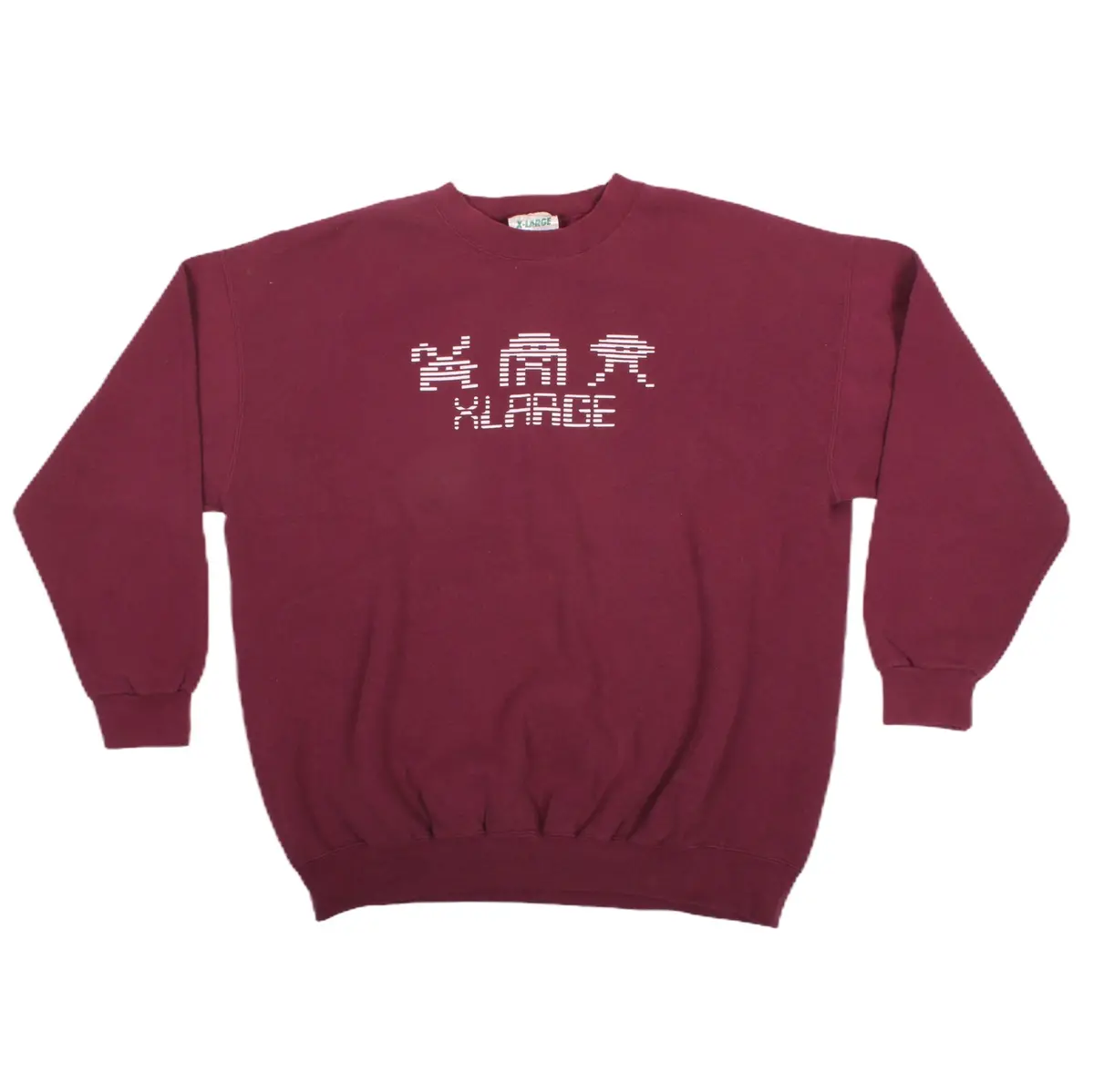 Overripe X-Large Crewneck Sweatshirt Invaders Burgundy Xl (1991) 1