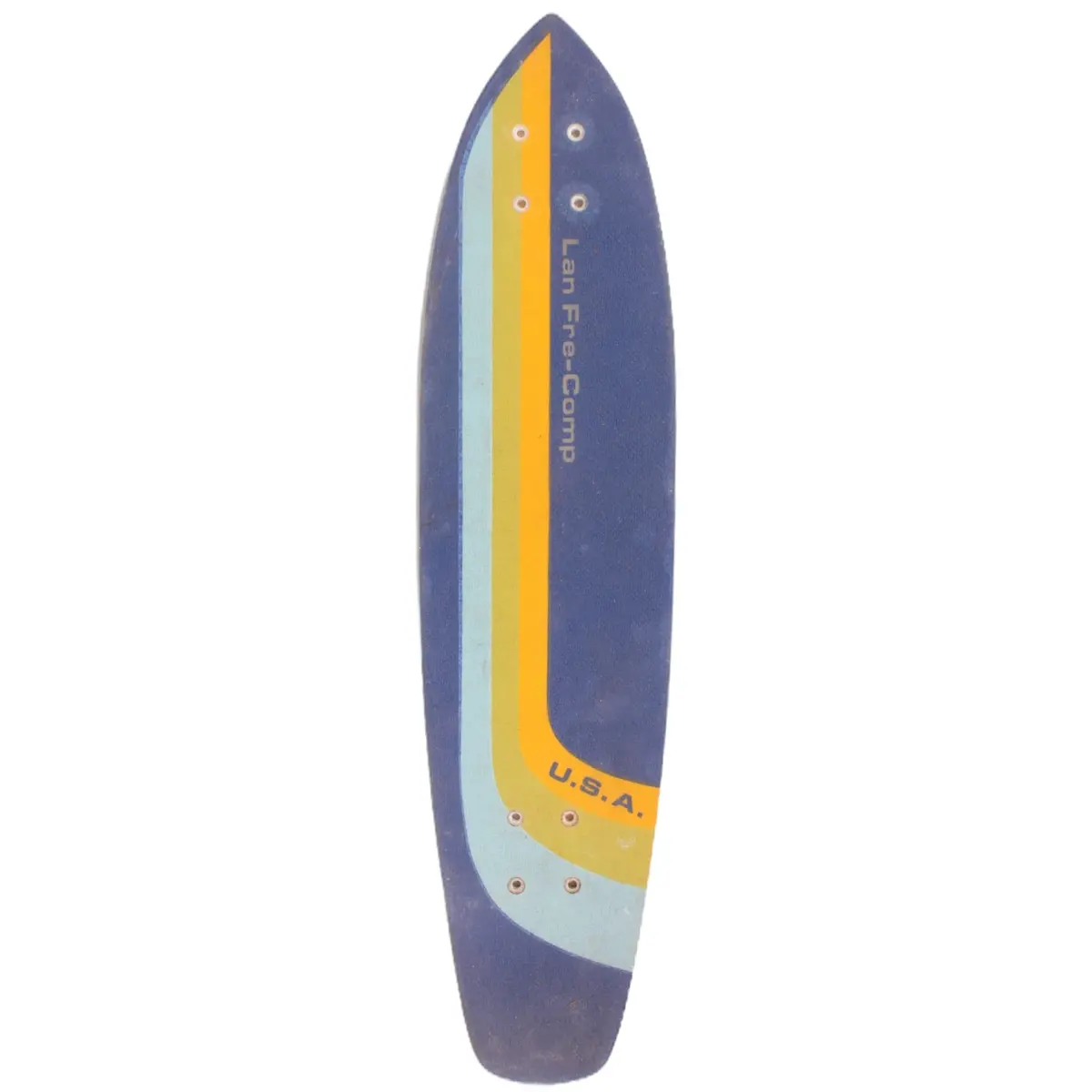 Overripe Fiberglass Deck Lan Pro-Comp Blue 1977 1