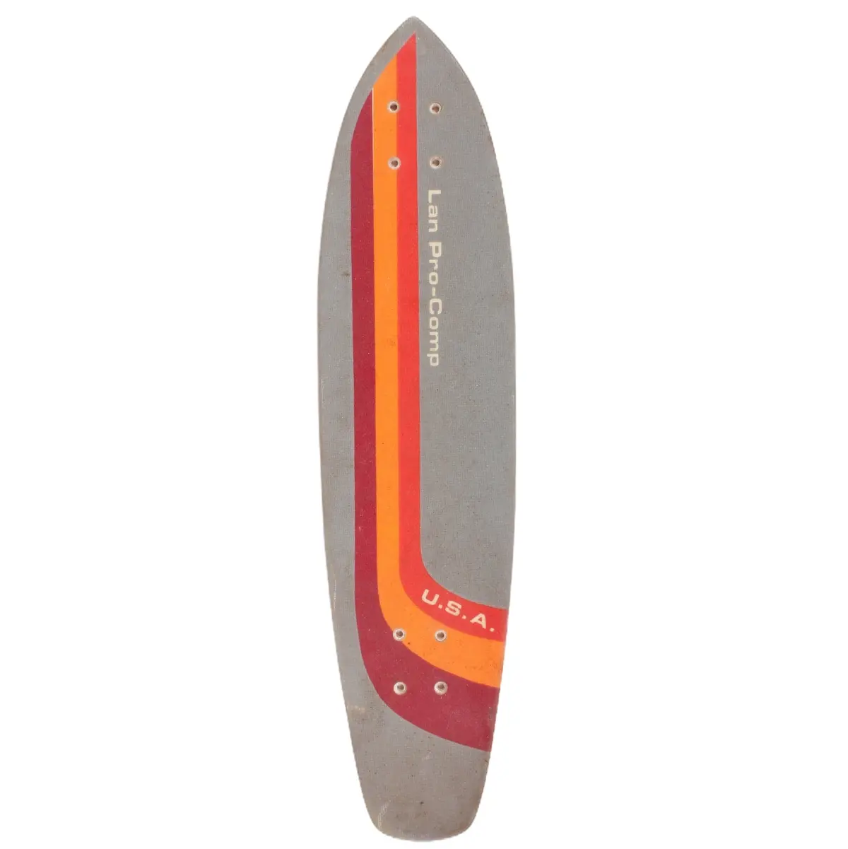 Overripe Fiberglass Deck Lan Pro-Comp Grey 1977 1