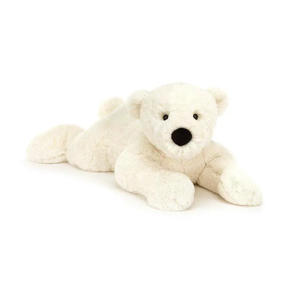 Jellycat Perry Polar Bear Lying One Size - H27" X W15" 1