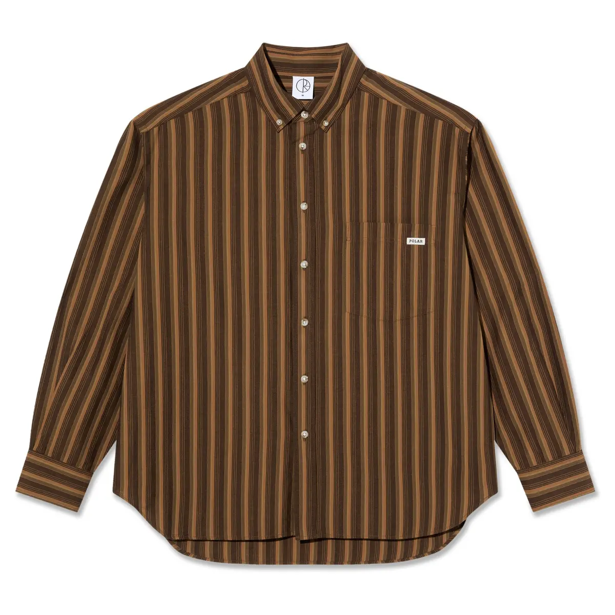 Polar Skate Co. Ben Ls Shirt Brown Stripes 1