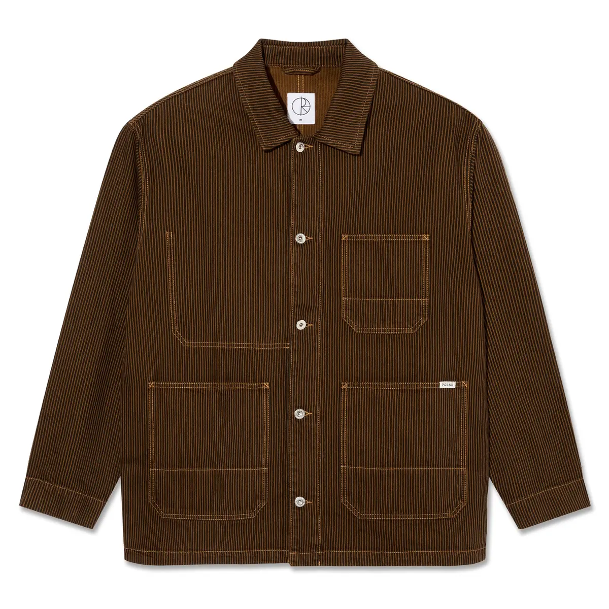 Polar Skate Co. Ezra Jacket Hickory Stripe Rust 1