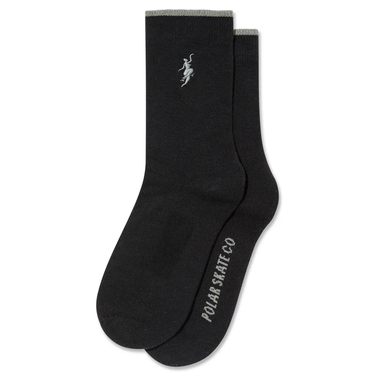 Polar Skate Co. Business Socks No Complies Forever Black 1