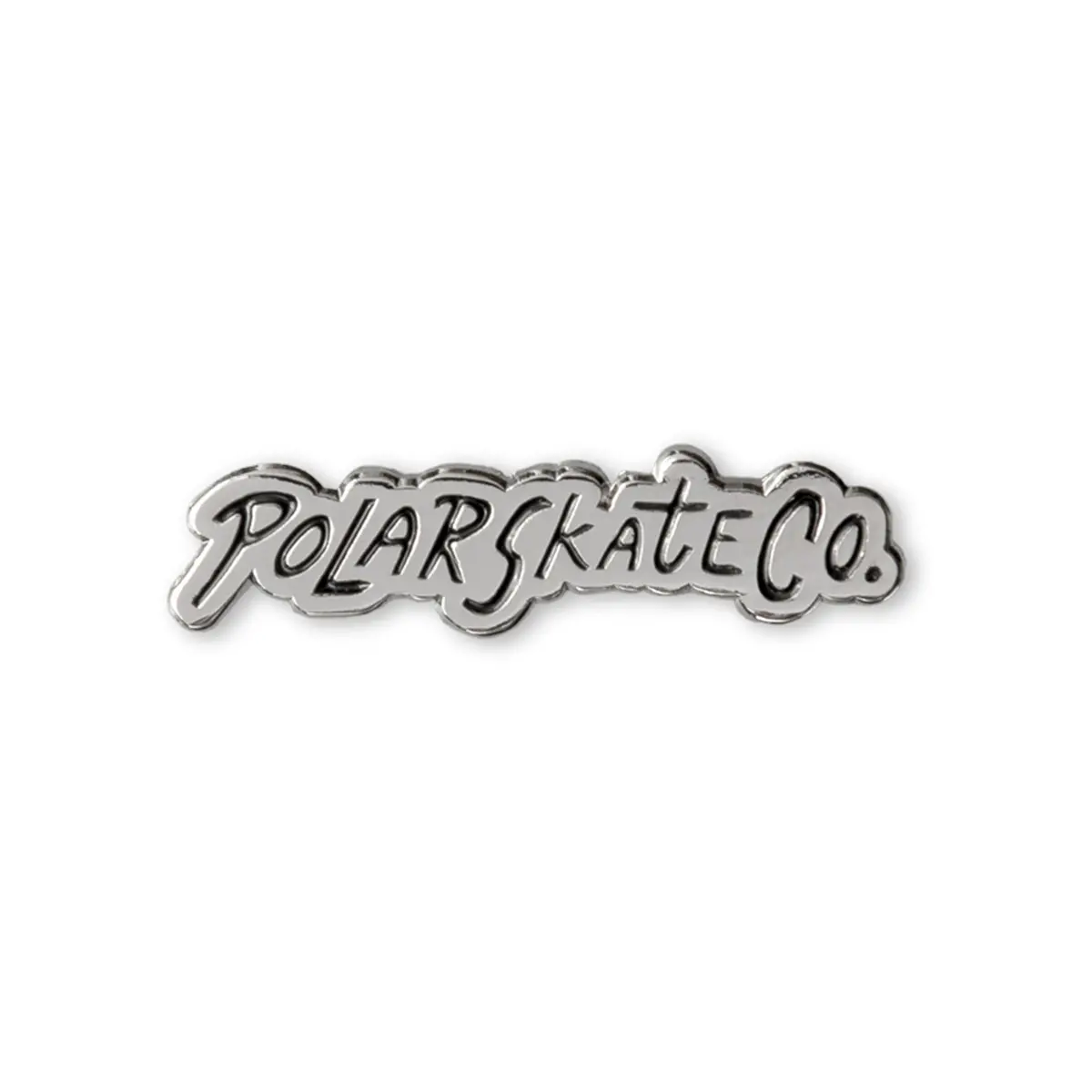 Polar Skate Co. Surf Logo Pin Silver Black 1