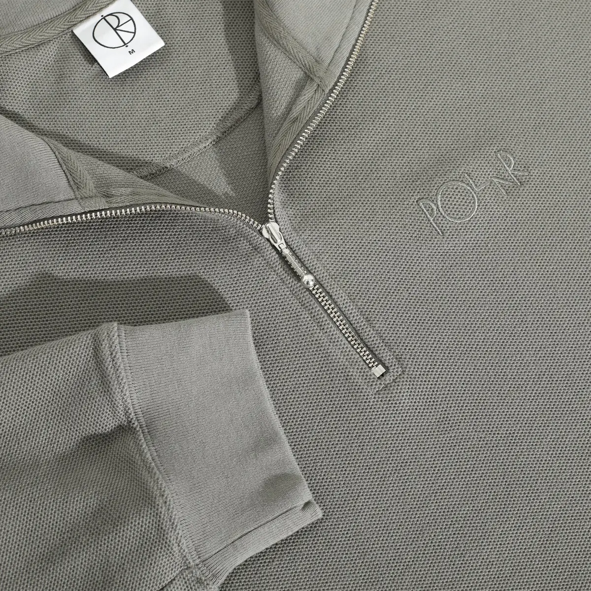 Polar Skate Co, Half Zip Ls Shirt Pique Grey 4