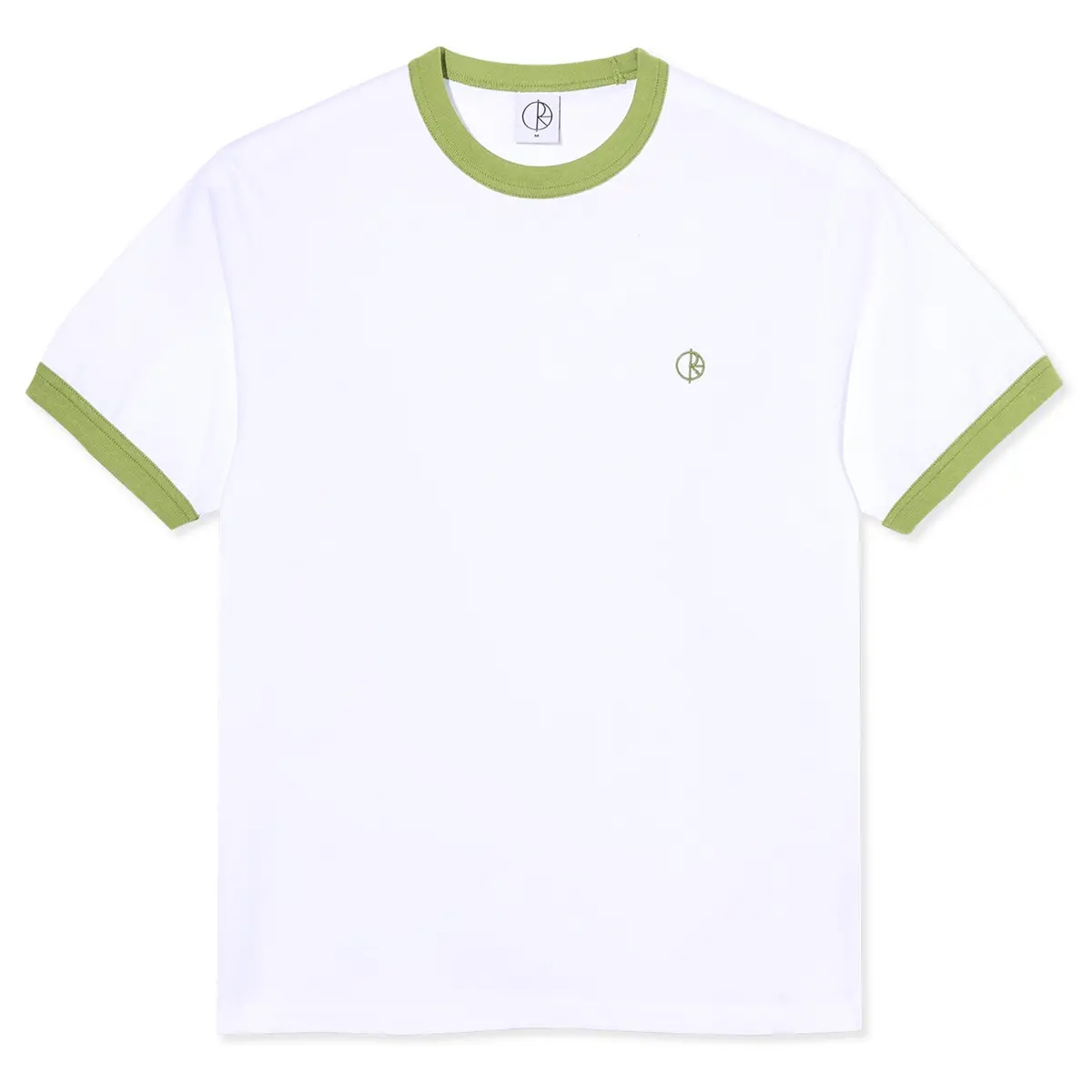 Polar Skate Co. Ringer Tee White/Peridot 1