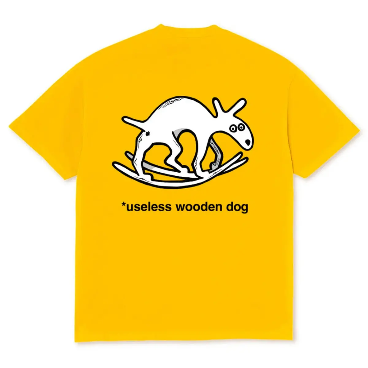 Polar Skate Co. Useless Wooden Dog Tee Yellow 2