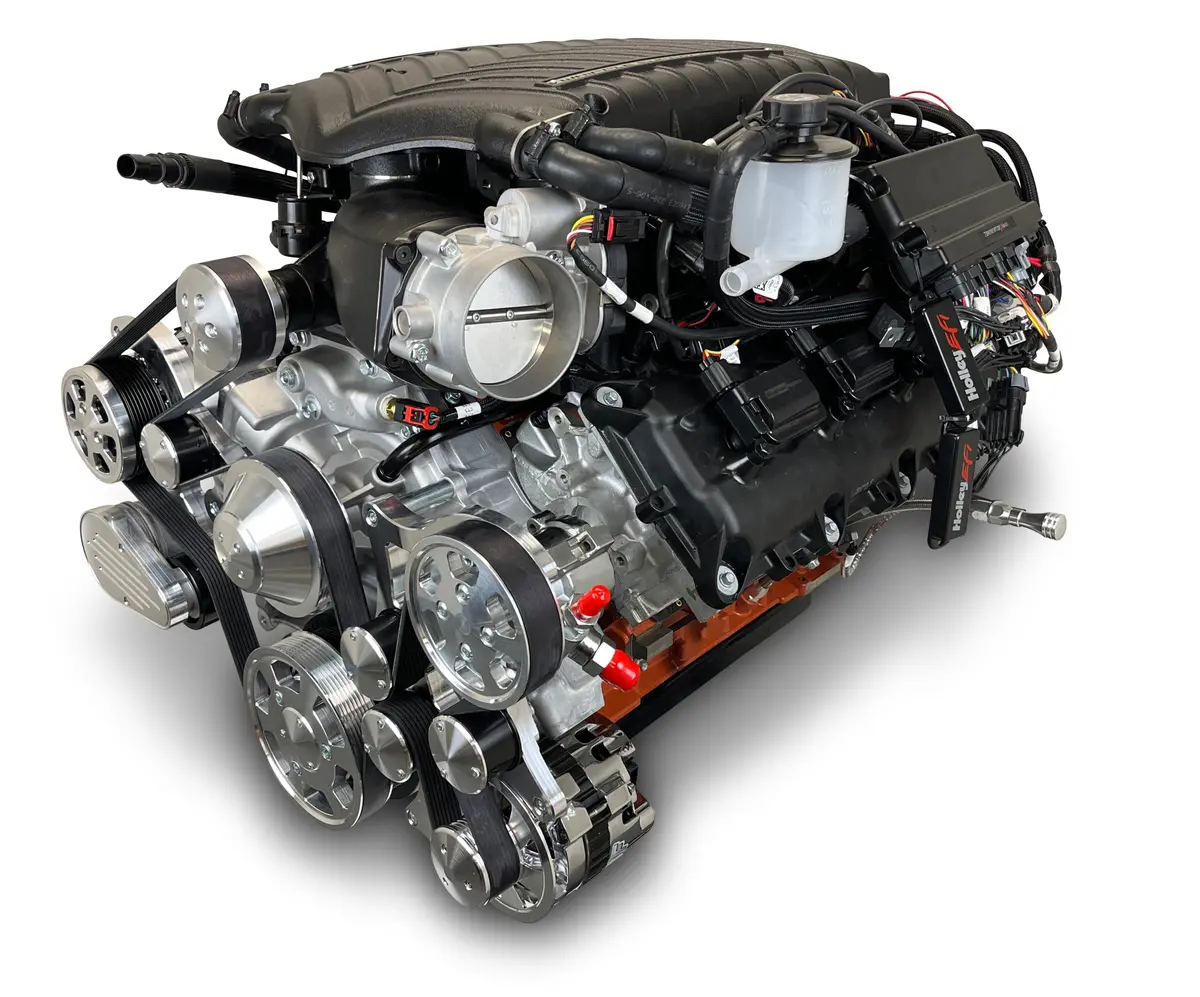 Chrysler Hemi Compatible 426 C.I. Pro Series Engine - 872 Horsepower - Deluxe Dressed - Polished Pulley Kit - Supercharged 1