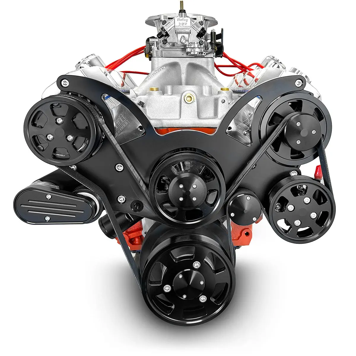 Gm Big Block Compatible 632 C.I. Pro Series Engine - 815 Horsepower - Deluxe Dressed - Black Pulley Kit - Carbureted 2