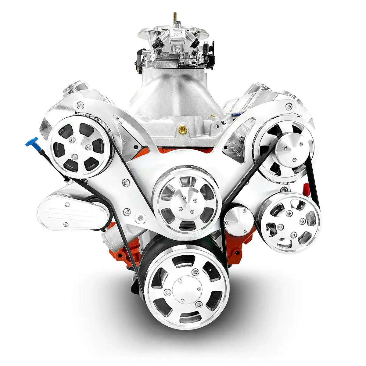 Gm Big Block Compatible 632 C.I. Pro Series Engine - 815 Horsepower - Deluxe Dressed - Polished Pulley Kit - Carbureted 2