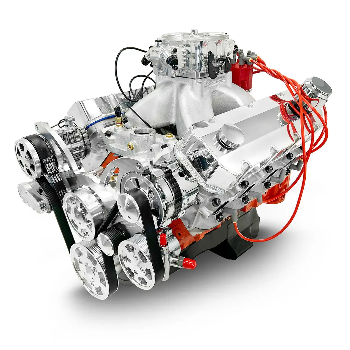 Gm Big Block Compatible 632 C.I. Pro Series Engine - 815 Horsepower - Deluxe Dressed - Polished Pulley Kit - Fuel Injected 1