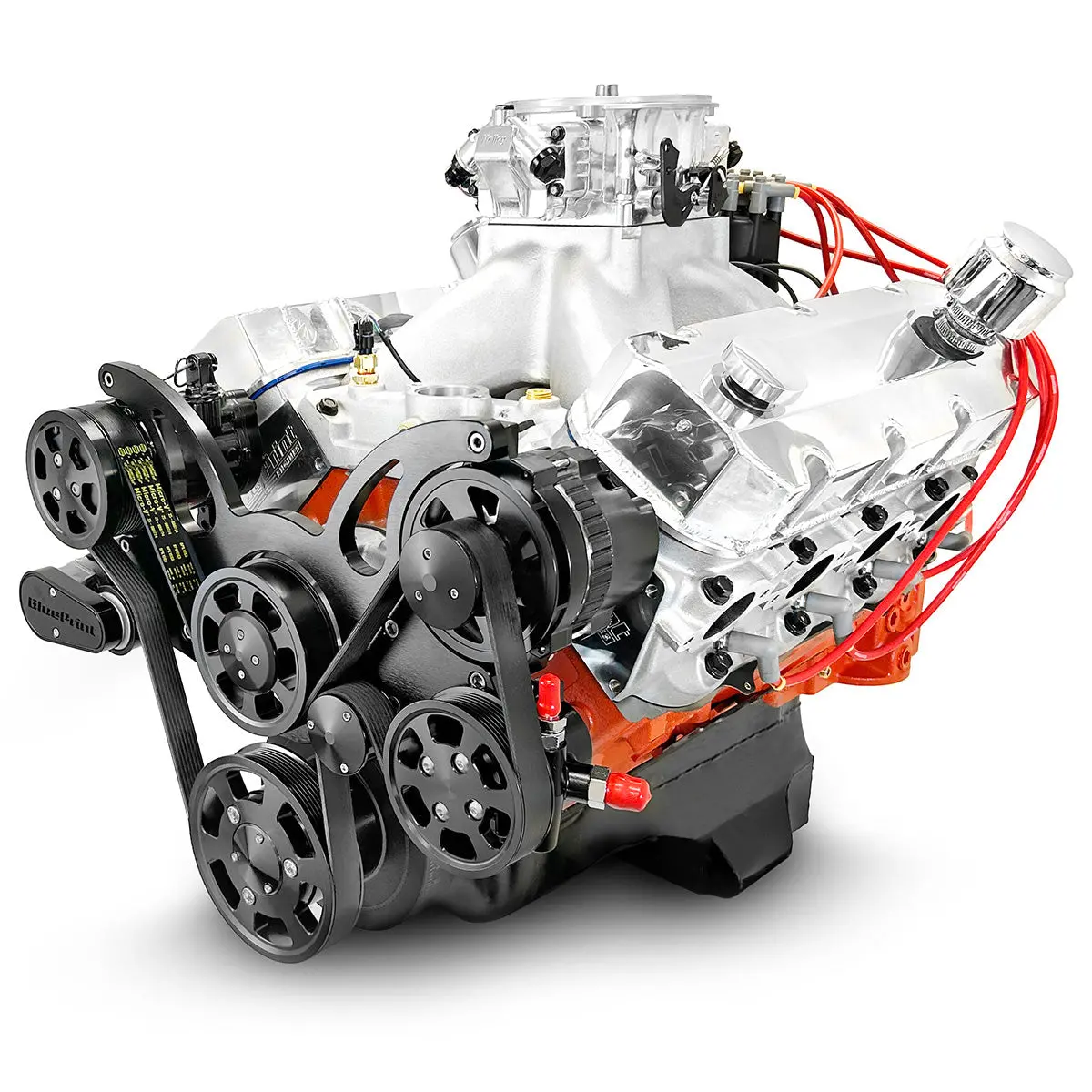 Gm Big Block Compatible 632 C.I. Pro Series Engine - 815 Horsepower - Deluxe Dressed - Black Pulley Kit - Fuel Injected 1
