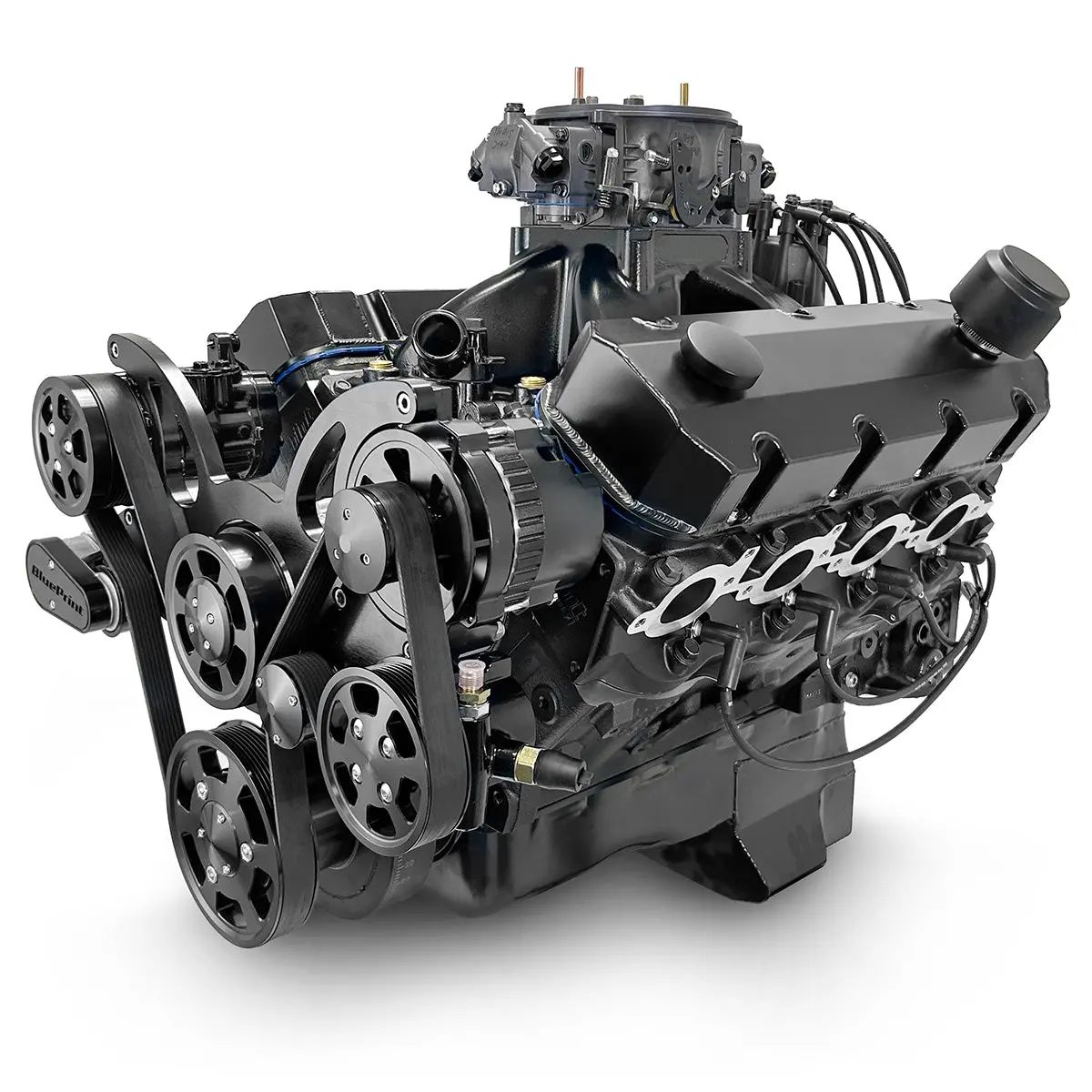 Gm Big Block Compatible 632 C.I. Pro Series Engine - 815 Horsepower - Blackout Reaper Edition - Deluxe Dressed - Black Pulley Kit - Fuel Injected 1