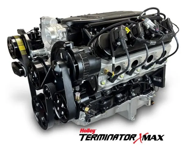 Gm Ls Compatible 427 C.I. Pro Series Engine - 585 Horsepower - Deluxe Dressed - Black Pulley Kit - Holley Terminator X Efi System 1