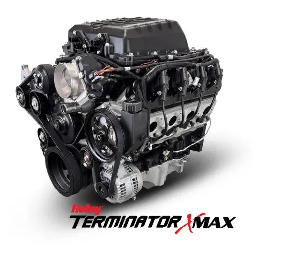 Gm Ls Compatible 427 C.I. Pro Series Engine - 830 Horsepower - Deluxe Dressed - Natural Pulley Kit - Holley Terminator X Efi System 1
