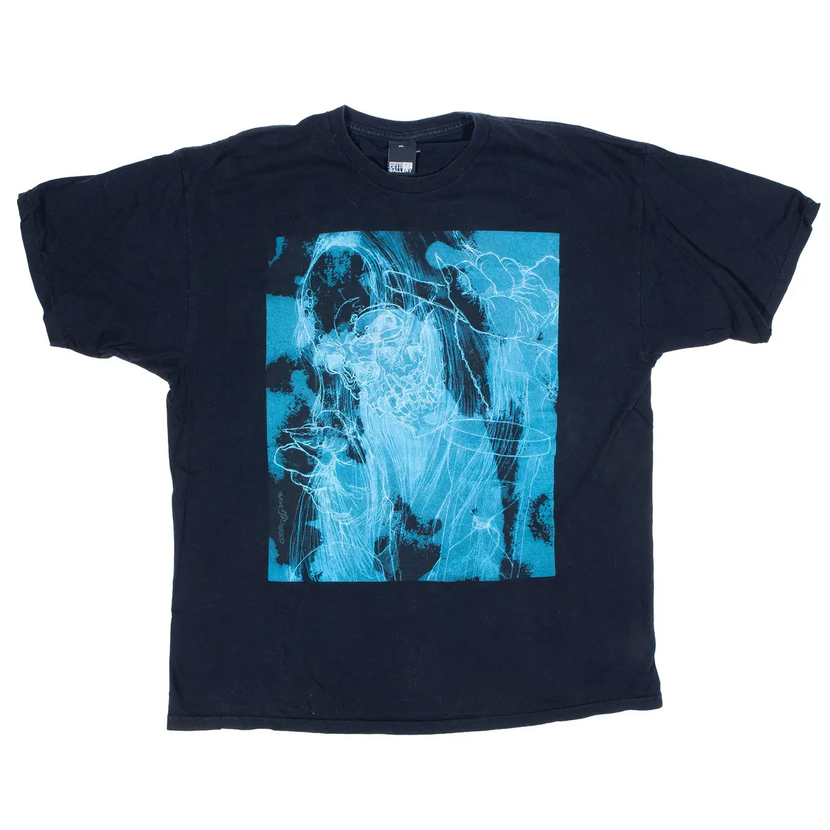 Overripe Pushead For Upper Playground/Fifty 24Sf Biue Skull Tee Black 2010 Xl 1
